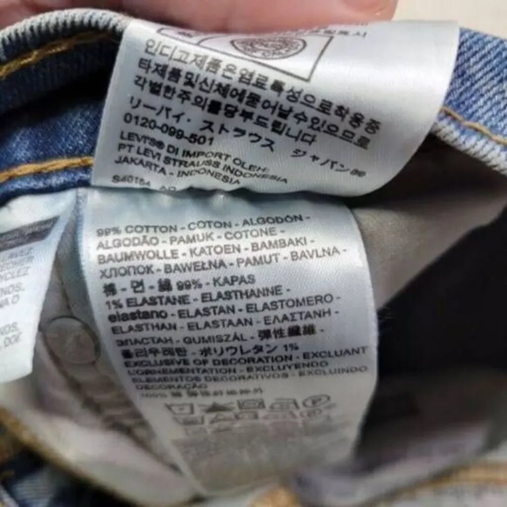 Levi's Men's Light Wash Straight-Leg Denim‎ Blue Jeans Size 36/34